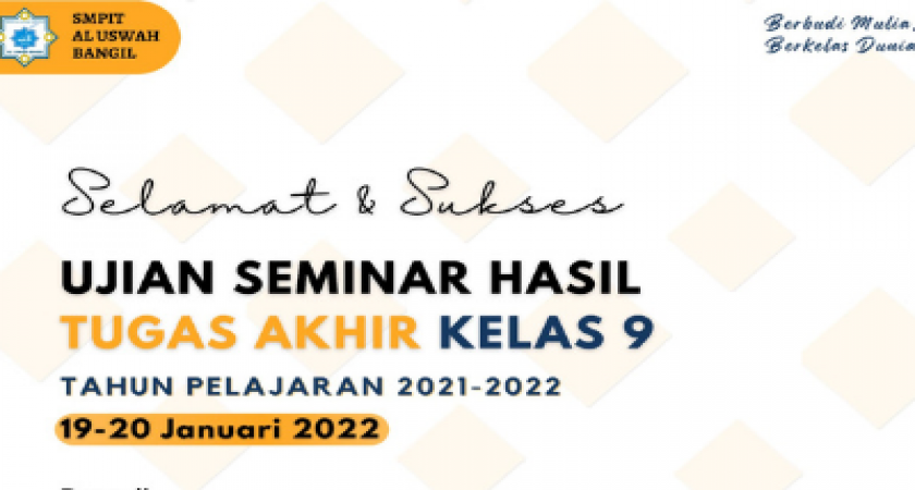 Ujian Seminar Hasil Tugas Akhir Kelas 9 Angkatan XII