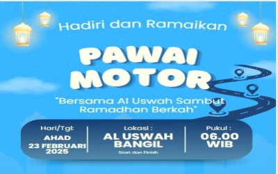 Pawai Motor Sambut Ramadhan, Ratusan Keluarga Besar Al Uswah Meriahkan Kota Bangil